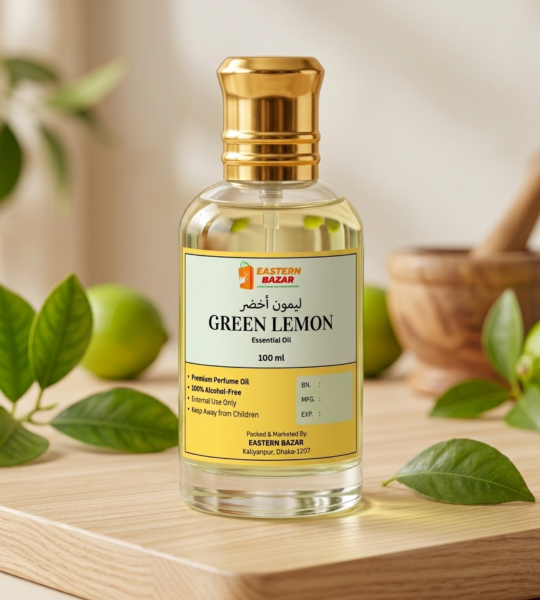 Pure Green Lemon Essential Oil (100 ml) – Premium Alcohol-Free Citrus Oil