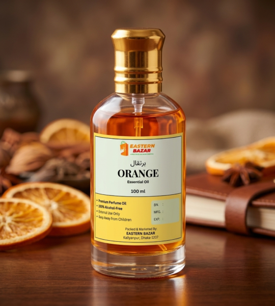 Pure Orange Essential Oil (100 ml) – Premium Alcohol-Free Citrus Oil